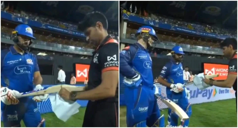 Alert Rohit Sharma Bat Check Drama IPL 2026 Wankhede